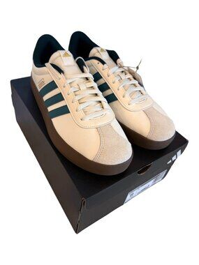 NEW Adidas VL Court 3.0 JR8635 Sneakers Cream Green Gum Mens 11 NIB